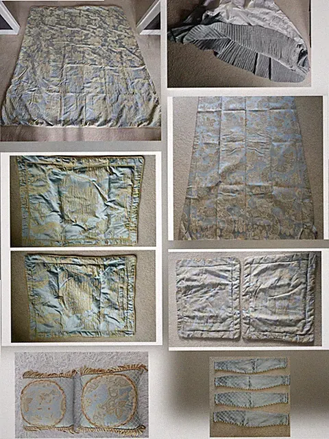 16 PC Charter Club Duvet Pillow Skirt Croscill Napoleon Drape Sham Pillow Queen