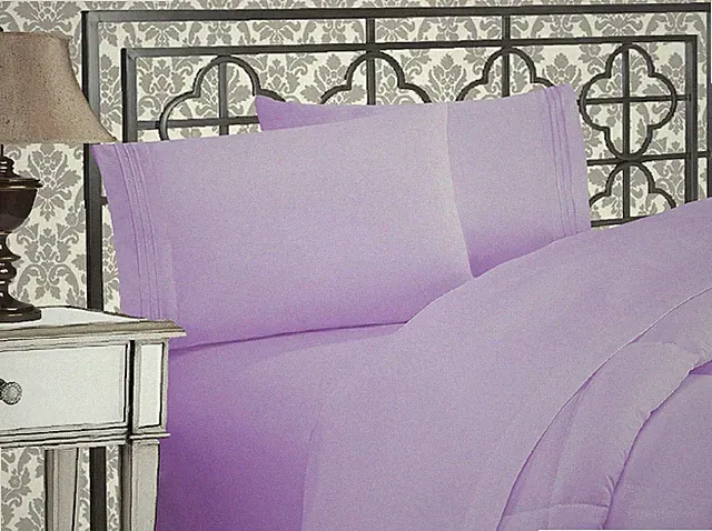 1800 Thread Count Scroll Design Egyptian Quality Luxurious Silky Soft Wrinkle &