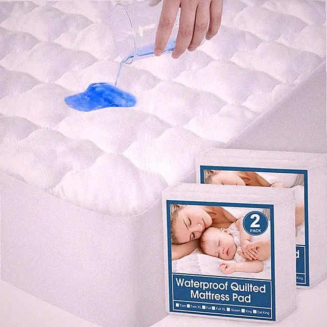 2 Pack Cot Mattress Pad/Topper 30"x75" Waterproof Quilted Protector for Daybed