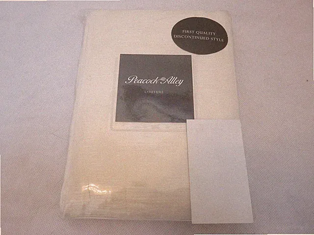 2 Peacock Alley Couture Scroll Egyptian Cotton Euro Pillow Shams $180 NIP Ivory