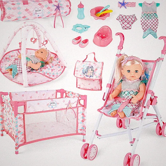 Scroll stroller bedding