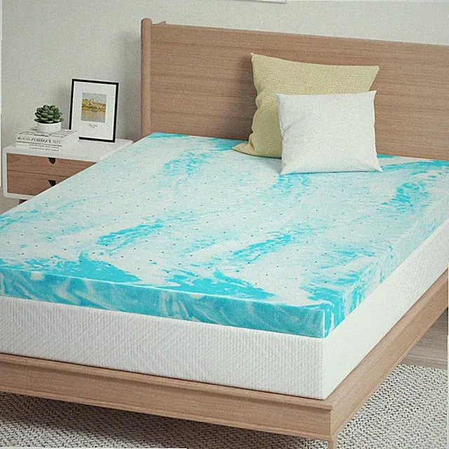 EGO Topper Queen Memory Foam Mattress Topper, Gel Foam Mattress Topper for Pr...