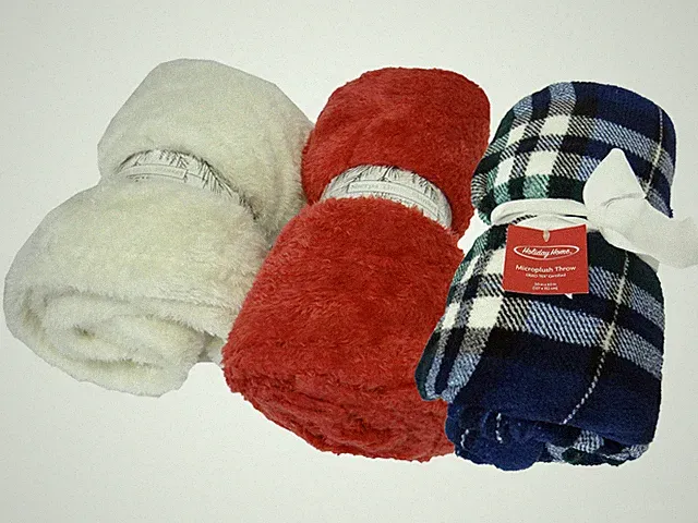 Fleece Throw Blanket Roll Up Super Soft Sherpa 40 X 60 in Microplush Cozy GIFT