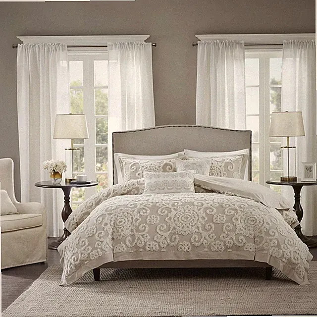 Harbor House Full Queen 100% Cotton Comforter Set Tufted Textured Design