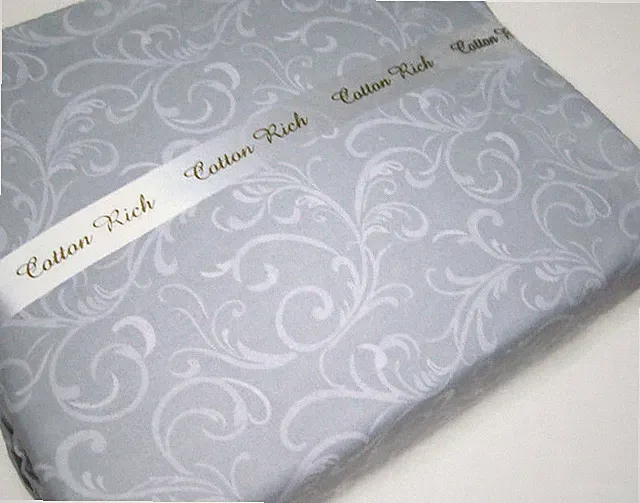 Home Collection Ashley Cooper Cotton Rich Gray Scroll King Sheet Set New