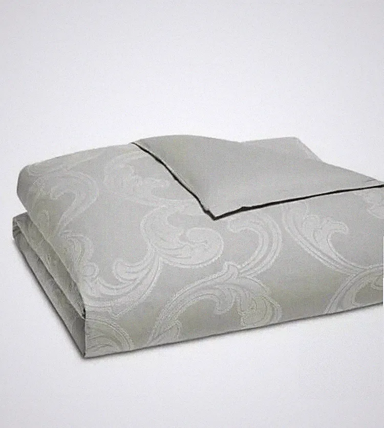 Hudson Park Modern Scroll queen/full Duvet Cover - Gray
