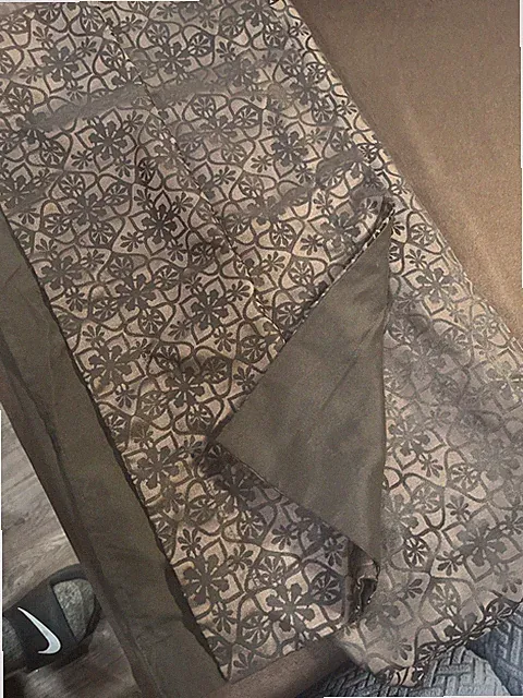Pillow Shams Standard 2 - 39” X 23” Brown With Black Patterned Scroll Design