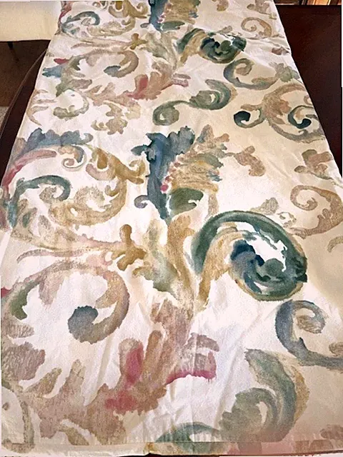 Pottery Barn Claudia Duvet Cover Ivory Queen 2 Std Shams Scrolling Leaf 3p Rare