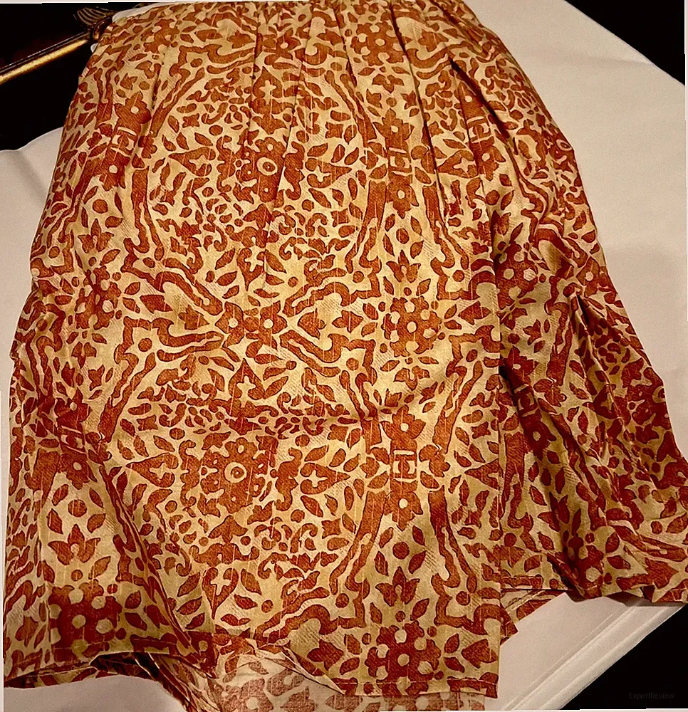 Ralph Lauren San Luca Scroll Queen Bed Skirt 14" Drop Dust Ruffle Terracotta Vtg