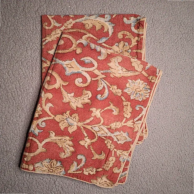 Ralph Lauren Sham Pillowcases Isla Menorka Scroll Floral Rust Button Closure