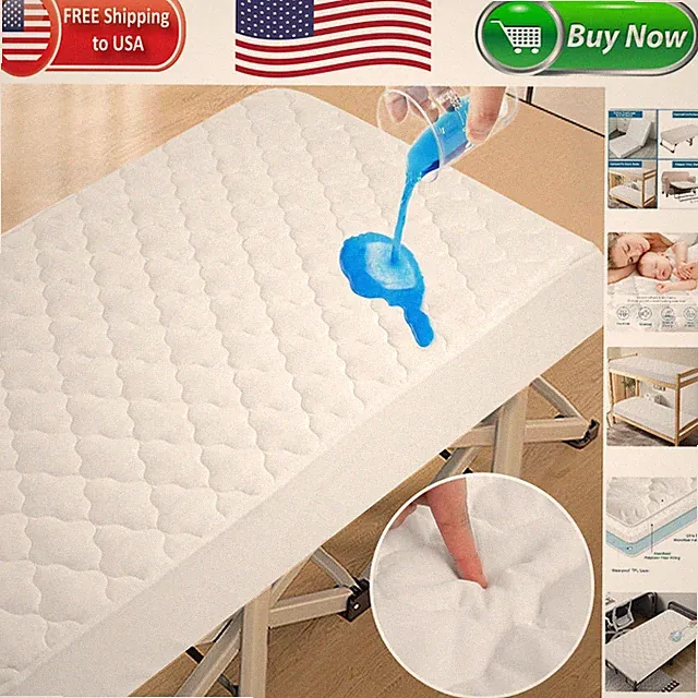 Soft Quilted Waterproof Mattress Protector for Cot - 30" x 75" Deep Pocket