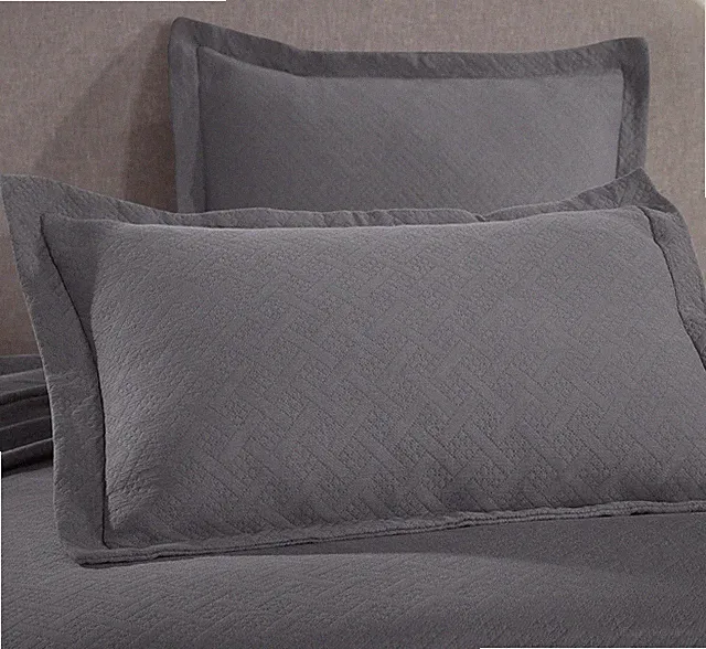 Superior Cotton, 2 Pillow Shams, Medallion Scroll, Matelasse Woven, Florin..-tg