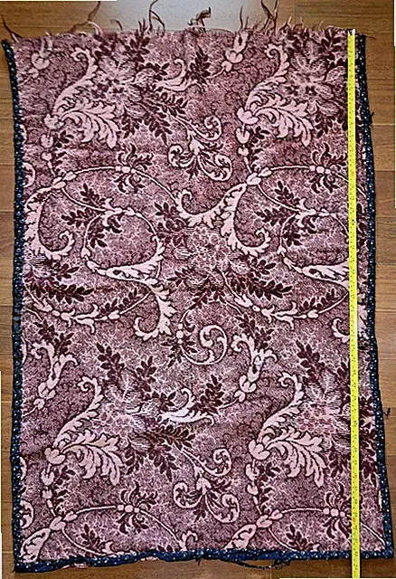 Vintage Wool Lap Throw Floral Scroll Pattern Heavy Woven 42" x 30" Camp Style